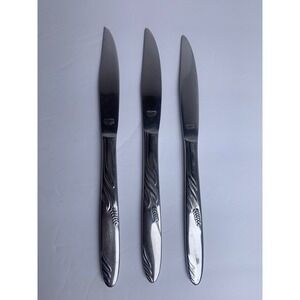 Eventide Japan Stainless Steel Steak Knives Set of 3 Wheat Pattern Serrated Edge